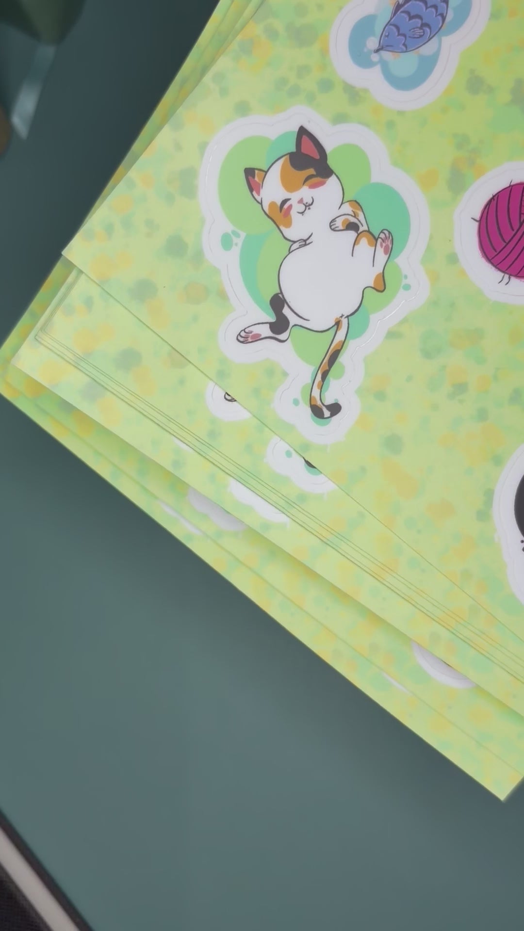Calico Kitten 4" x 6" Matte Sticker Sheet